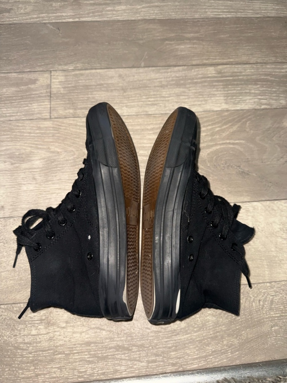 Black High-Top Canvas Sneakers